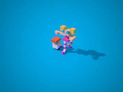 Dexter & DeeDee deedee dexter laboratory magicavoxel voxelart voxels