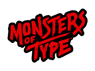 Monsters of Type Sticker horror lettering monster sticker