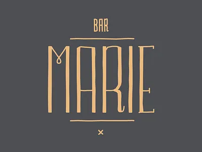 Bar Marie bar bar marie eskader font fre lemmens handwritten identity illustration logo marie mechelen typeface