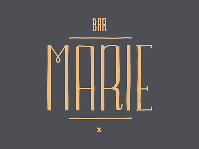 Bar Marie bar bar marie eskader font fre lemmens handwritten identity illustration logo marie mechelen typeface