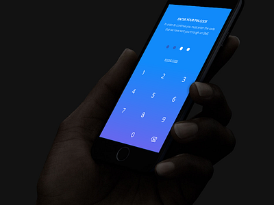 007 - Pin Code dailyui design interface ios iphone keyboard pincode ui