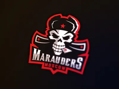 Moscow Marauders logo marauders moscow red russia skull sport star team