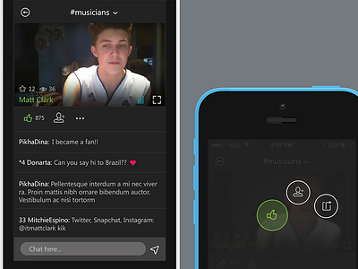 YouNow broadcasting app app broadcast live video new design