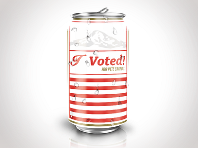 Vote PNW beer can design election pnw rainier seattle type typography united states vote