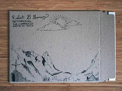 Robert G. Gomez Photography promotional mailer illustration landscape west texas