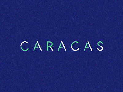 Caracas caracas design font lettering stencil type typeface typography venezuela
