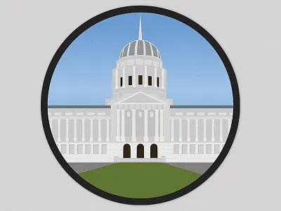 San Francisco City Hall california city hall flat design government icon monument president san francisco trump