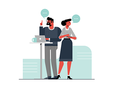 Style characters hr office people retro style styletest ui ux website workforce