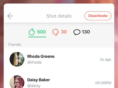 Stats screen clothes fashion icons illustrations ios likes outfit photo selfie slides social stats