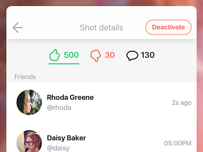 Stats screen clothes fashion icons illustrations ios likes outfit photo selfie slides social stats