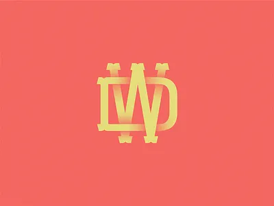 Monogram DW icon illustration logo monogram symbol