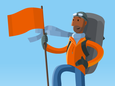 Alpinist Illustration for DuckDuckGo illustration