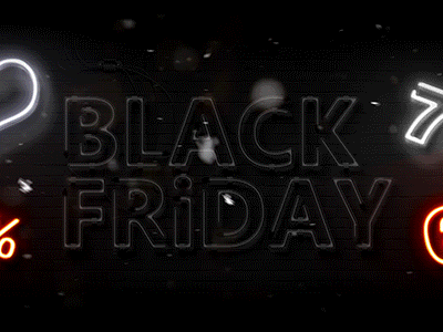 Black Friday animation black blackfriday commercial friday neon photoshop premiere sign snow tv winter