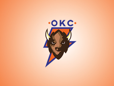 OKC Thunder bison logo ok okc oklahoma oklahoma city rebrand thunder use westbrook