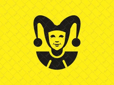 Children's theater logo children logo circus clown logo cute logo jester joy logo kids logo for sale theater