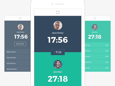 Timeswap Preview UI app design flat interface iphone responsive timer ui ux web web app