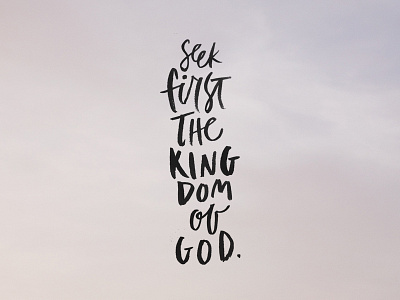 seek first brushlettering handlettering typography