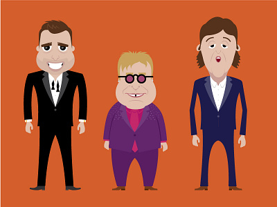 Famous Faces 8 character faces illustration