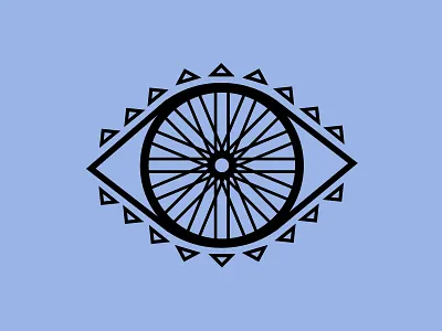 i bike cycling eye illistration illuminati wheel