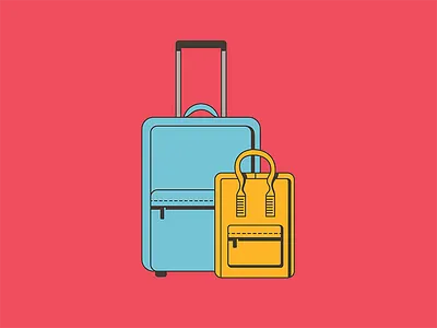 Hit the road illustration luggage vector