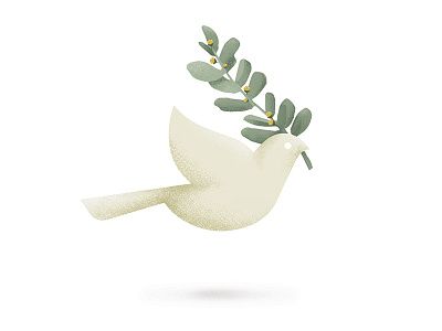 "Peace of mind" bird design dove good will illustration kindness peace