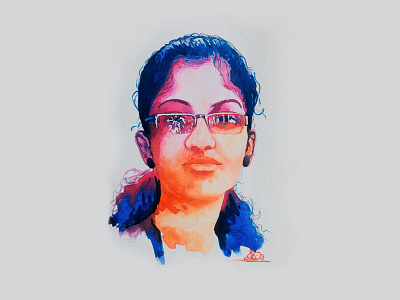 WATER COLOUR PORTRAIT colour gift illustration water
