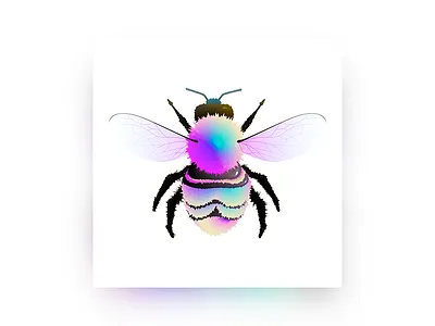 Bee. art artwork bee blend graphicdesign heatmap illustration insect pastel