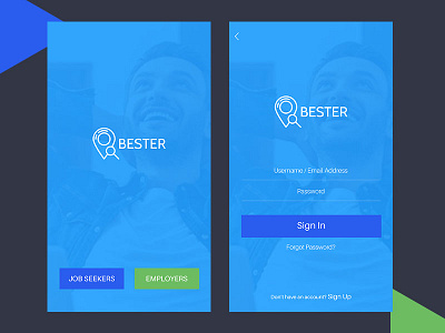 Mobile app screen bester dashboard design job marketer mobile seekers ui ux