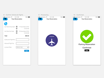 Airport Parking App Concept airport mobile parking