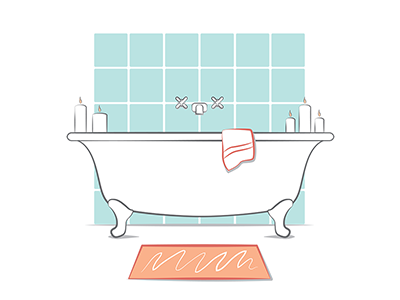 Sleep Infographic Spot Illustration Set bathtub digital health icon illustration line art relaxation sleep vector wellness