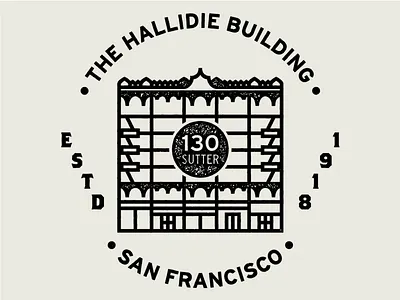 Hallidie Building Logo V02 architecture building distressed francisco hallidie print san screen stamp street