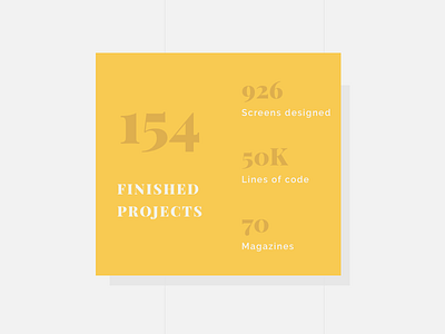 Stats card stats ui ux web website yellow