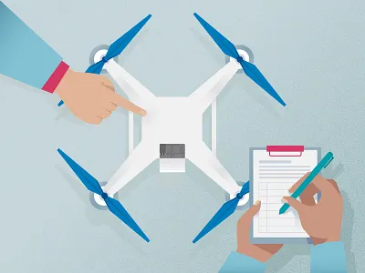 Drone Inspection checking clipboard drone inspecting inspection regulation
