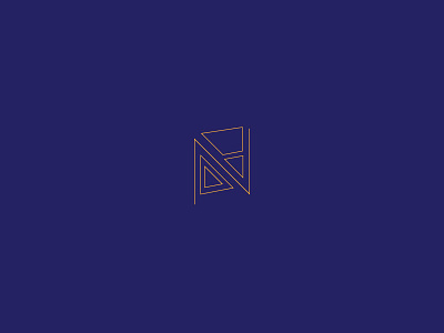 N branding icon. n identity letter logo purple