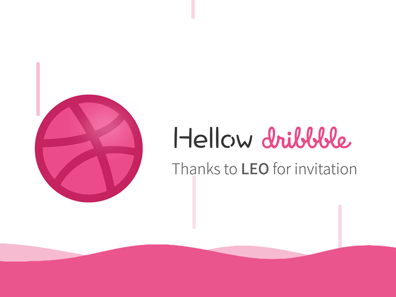Hellow dribble animation ball heartbeat rain wave