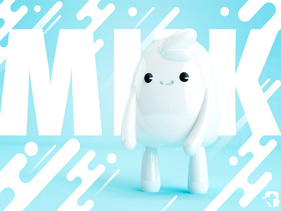 Milk! 3d beargara c4d character manuvergara milk tooth vray white