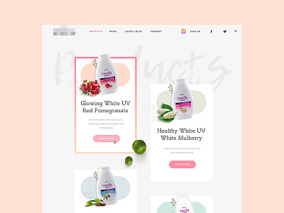 Product Page beauty cards clean product page simple ui element website