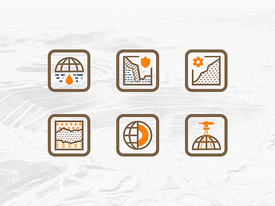 Mining Industry Icon Set core dump geomechanics geophysics icon industry mine set sign