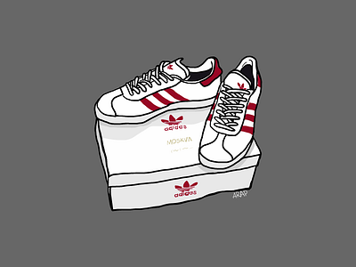 Gazelle Moskva icon illustration sneakerhead vector