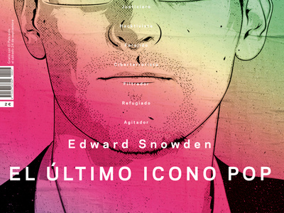 TENTACIONES artwork editorial edward snowden face icon illustration magazine pop portrait tentaciones vector