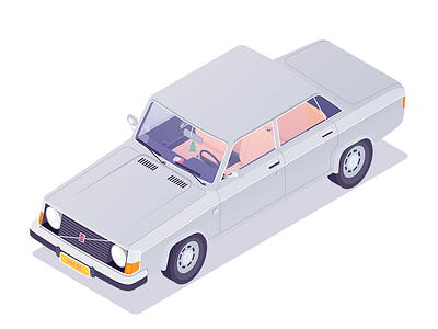 Volvo 2d car isometric rboy rocketboy social media volvo