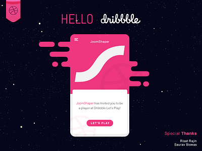 Hello Dribbble debuts first shot ui