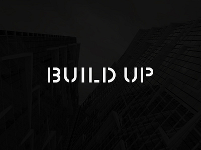 BU architectural custom font gaps lettering letters logo stencil