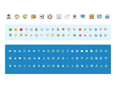 Small icons 16px 32px charge color help home icon refresh small
