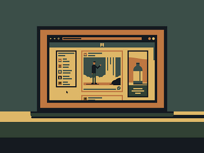 Socialising interface laptop social media ui
