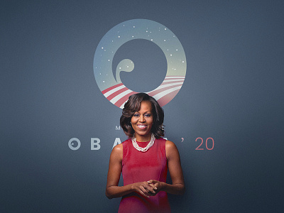 Michelle Obama 2020 campaign logo 2020 barack donald elections flag logo michelle obama trump usa woman