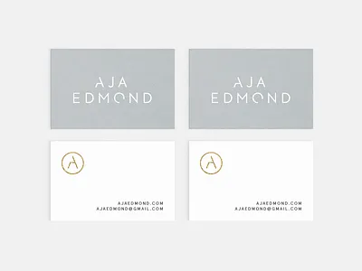 Aja Edmond | Business Cards Concept branding business cards identity simplicity typography