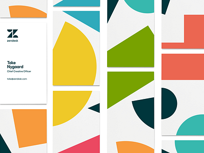 Zendesk Rebrand - Bizness Cards business card geometric relationshapes shapes