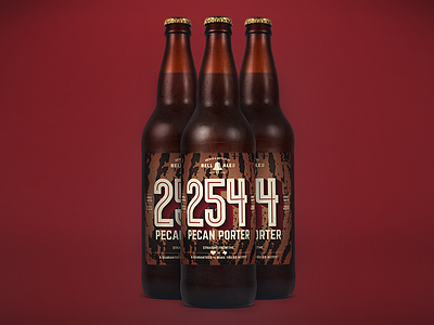254 Pecan Porter Bottles 22 ounces beer bottles brew craft beer local label