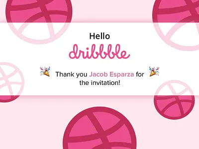 Hello Dribbble! debut first shot illustration invitation